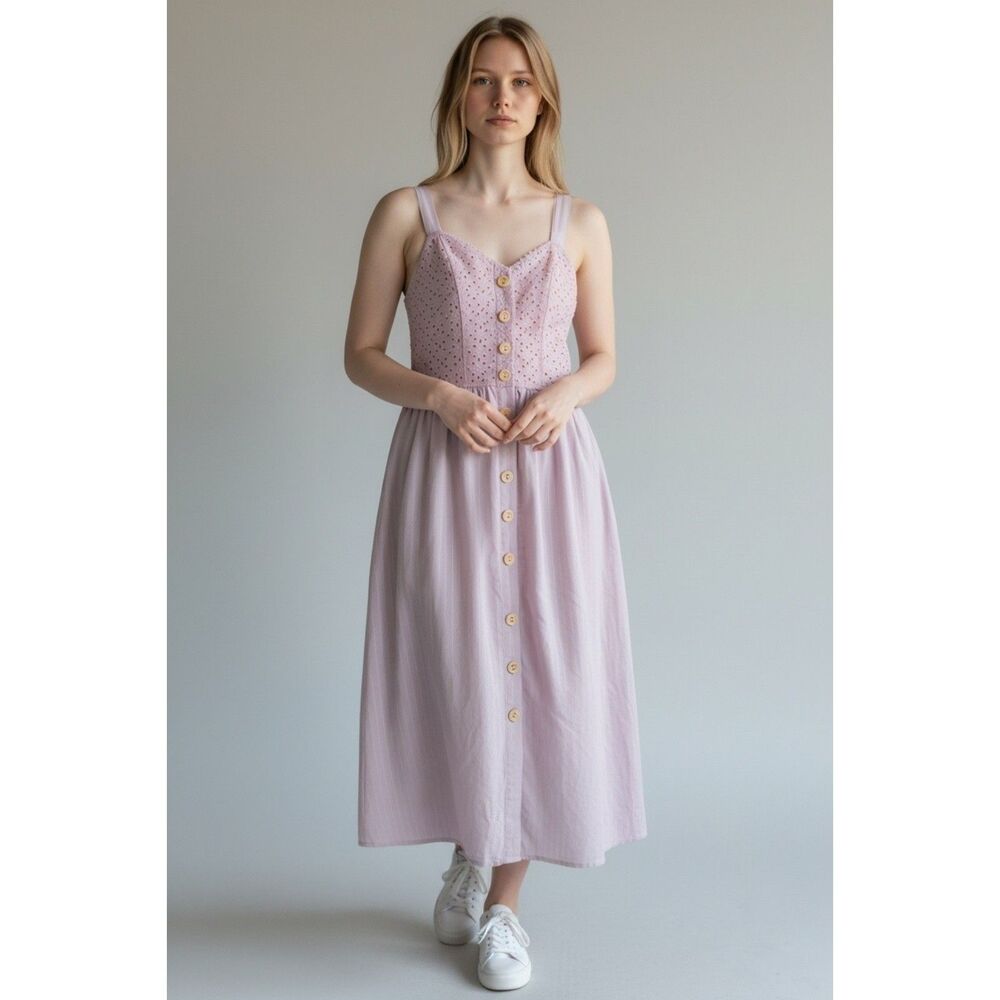 Le Lis Women's Small Pale Lavender Cottagecore, Soft Girl Aesthetic, Casual Chic